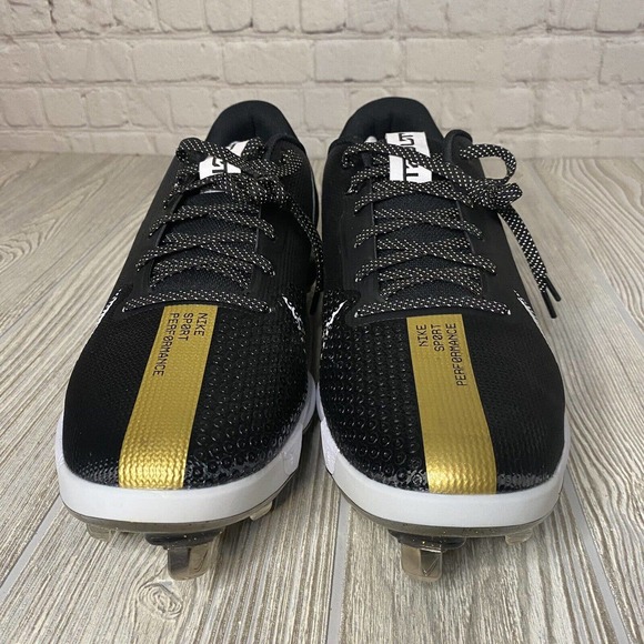 Nike Force Zoom Trout 7 Pro Baseball Cleats Men’s 13 Black Gold CQ7224-012 New - Picture 3 of 8